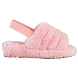 Seastar Varma tofflor med päls rosa