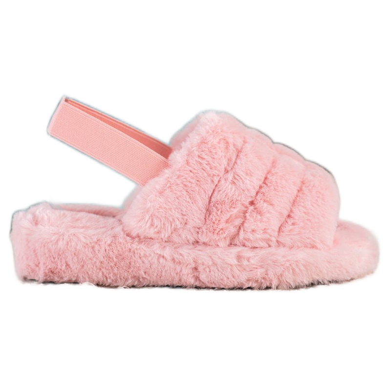 Seastar Varma tofflor med päls rosa