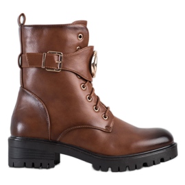 SHELOVET Arbetare Med Guldprydnad brun