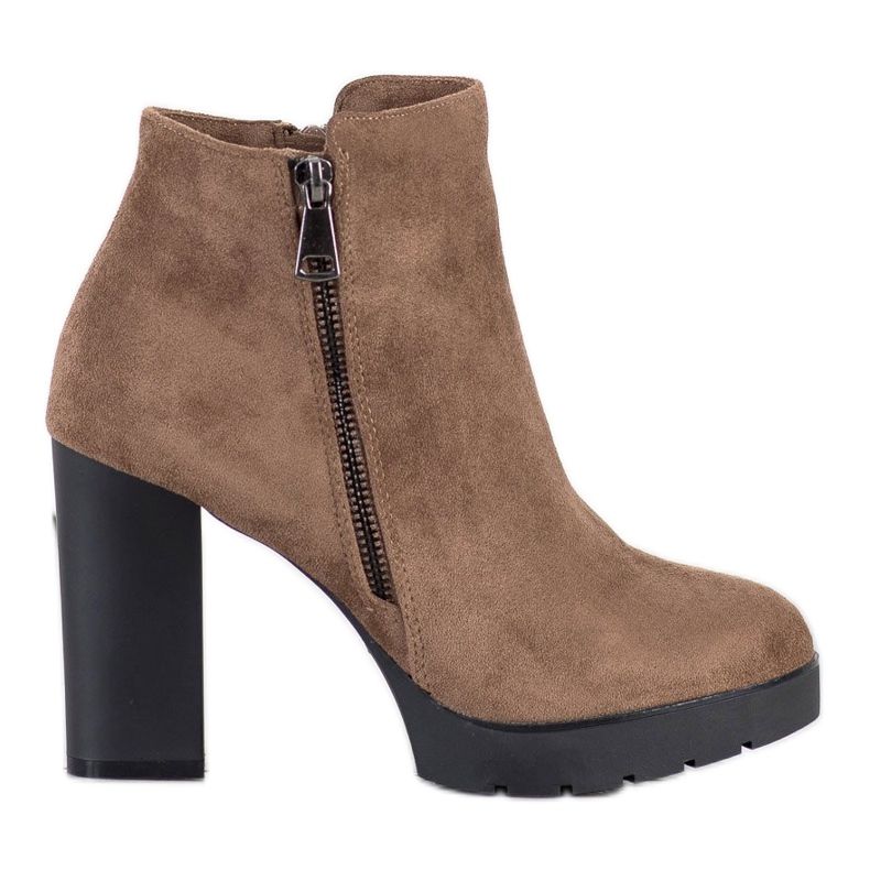 Small Swan Högklackade stövlar brun