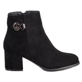 J. Star Högklackade stövlar svart