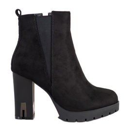 Super Mode Stövlar med matt klack svart