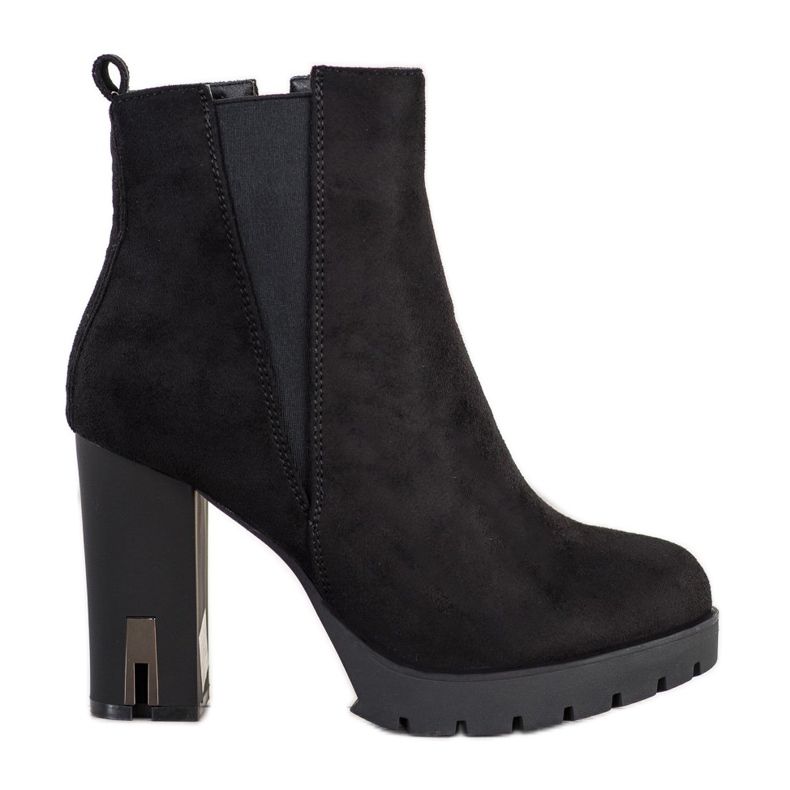 Super Mode Stövlar med matt klack svart