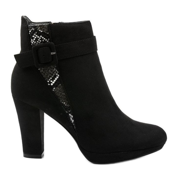 Svarta stövlar på stolpen med Lysianassa eko-mocka