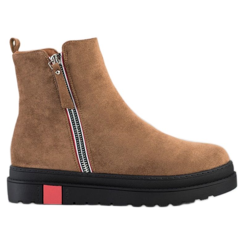 Seastar Stövlar På Den Svarta Plattformen brun mångfärgad