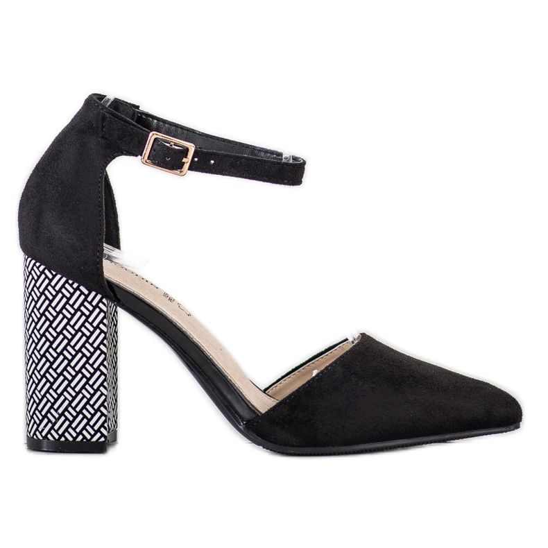 Goodin Pumpar med dekorativ häl svart