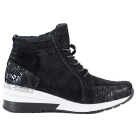 Filippo Snörskor i läder svart