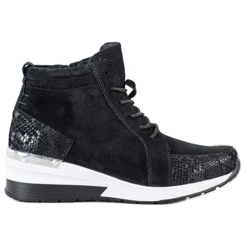 Filippo Snörskor i läder svart