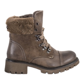 Super Mode Varma, bundna kängor grå