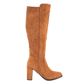 Sabatina Stövlar i kamelmocka brun mångfärgad