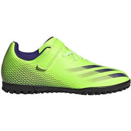 Adidas X Ghosted.4 H&amp;L Tf Junior fotbollsskor grön FW9574