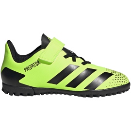 Adidas Predator 20.4 H&amp;L Tf Junior fotbollsskor grön-svart FW9780