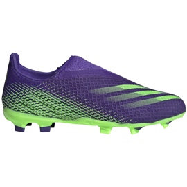 Adidas X Ghosted.3 Ll Fg Junior lila-gröna EH2015 fotbollsskor purpur purpur