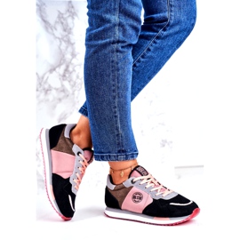 Kvinnors sportskor Sneakers Big Star GG274458 svart khaki rosa grå