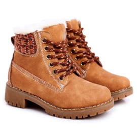 Apawwa Barns varma stövlar Traperki Beżowe Forest beige brun