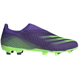 Adidas X Ghosted.3 Ll Fg M EG8164 fotbollsskor grön, lila purpur