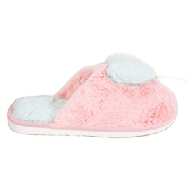 Bona Tofflor Med Hjärta rosa grå