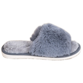 Bona Tofflor Med Päls grå
