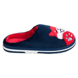 Bona Welcome Home tofflor vit röd marinblå