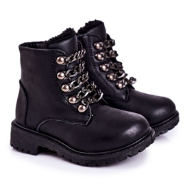 Barnisolerade fällare Eco Leather Chain Black Rock &amp; Roll svart