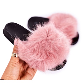 Barnens rosa Fashionista päls tofflor