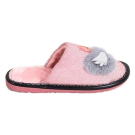 Bona Snygga tofflor med applikation rosa