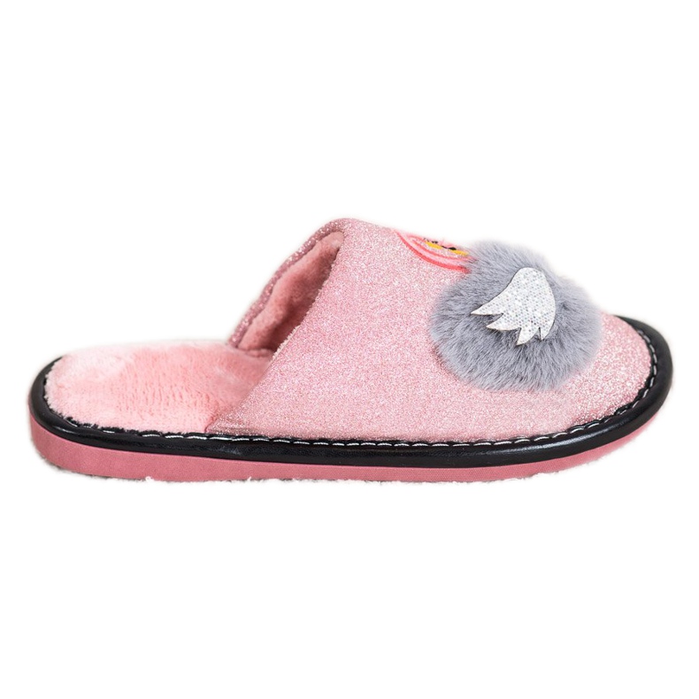 Bona Snygga tofflor med applikation rosa
