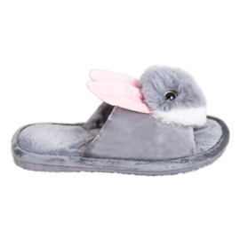 Bona Kanin tofflor grå