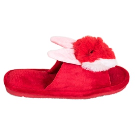 Bona Kanin tofflor röd