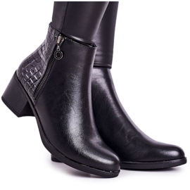 PJ1 Kvinnors varma stövlar på högklackat djurtryck Svart förtroende