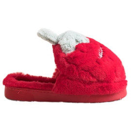 Bona Jordgubbs tofflor röd grå