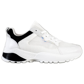 SHELOVET Sneakers med svarta inlägg vit grå