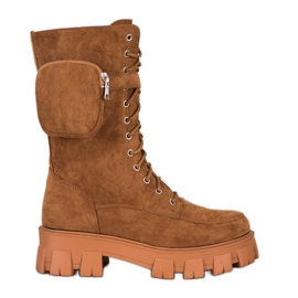 Seastar Mocka stövlar med ficka brun gul