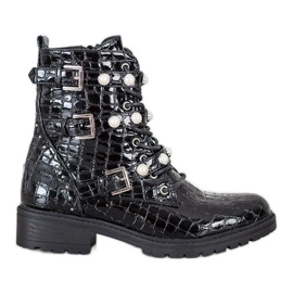 Super Me Lackerade arbetare ormtryck svart