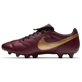 Nike Nike Premier Ii Fg M 917803 690 fotbollsskor bourgogne, guld röd