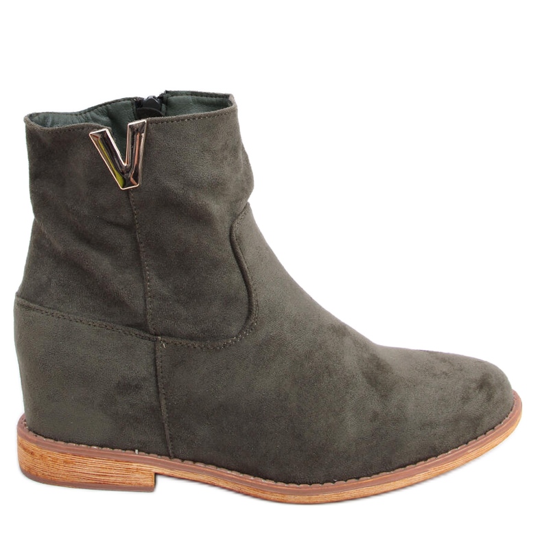 Gröna ZT1013 Gröna stövlar på en dold kil