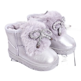 Snöskor för barn med päls Silver Aurora