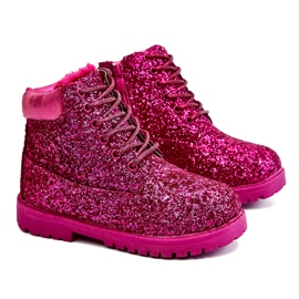Barns Brocade Warm Boots Trappers Fuchsia Mermaid rosa