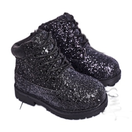 Barns Brocade Warm Boots Trappers Black Mermaid svart