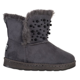 Bona Mukluki med pärlor grå