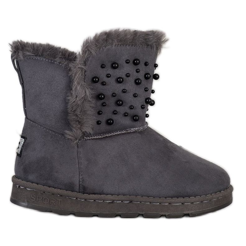 Bona Mukluki med pärlor grå