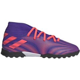Adidas Nemeziz.3 Tf Jr EH0576 fotbollsskor orange, lila, rosa purpur