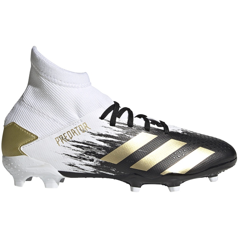 Adidas Predator 20.3 Fg Junior FW9215 fotbollsskor vit vit