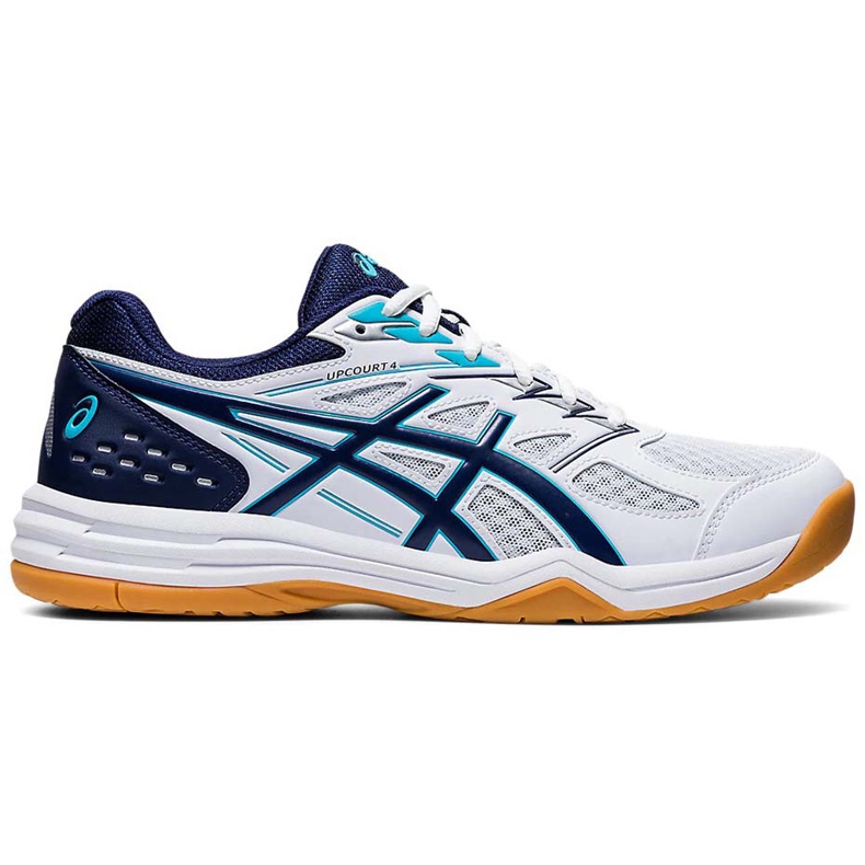 Asics Acics Upcourt 4 vita och marinblå 1071A053 100 volleybollskor för män