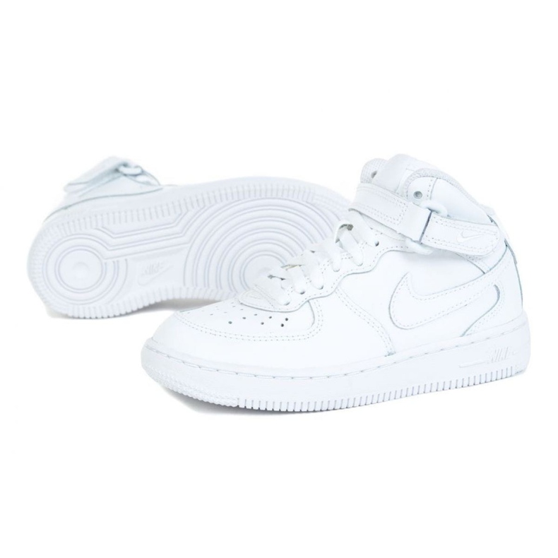Nike Force 1 Mid Ps Jr 314196-113 vit svart