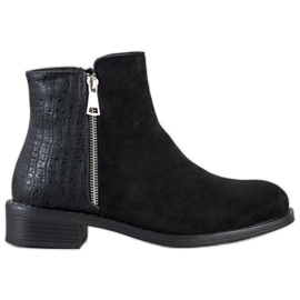 Bestelle Fashionabla dragkedjestövlar svart