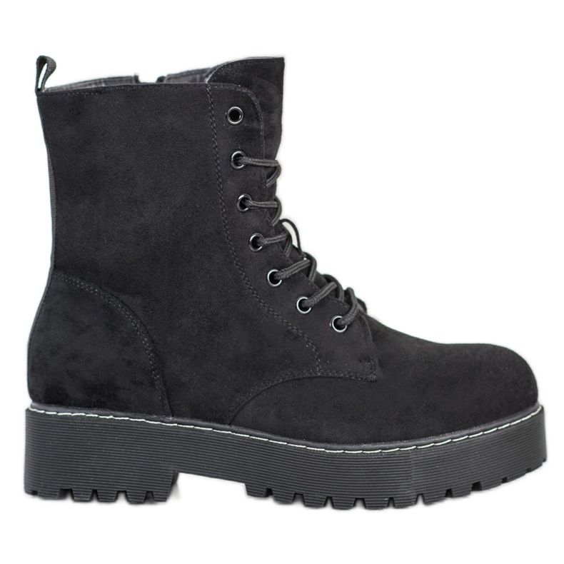 SHELOVET Mocka Trappers På Plattformen svart