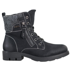 Super Mode Vandringsskor med dekorativ dragkedja svart