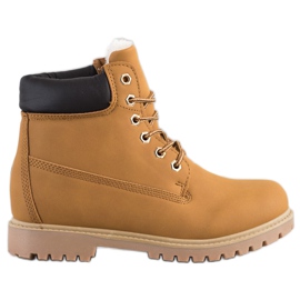 SHELOVET Varma vandringsskor med ekoläder brun