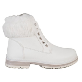 SHELOVET Vita fällare med päls